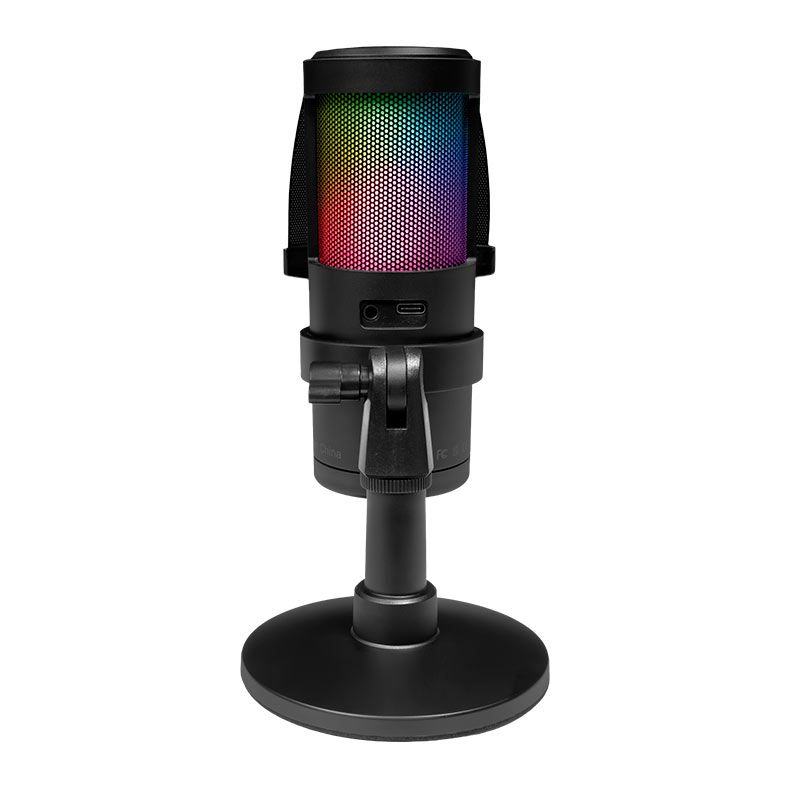 Microfone Pichau Izar V2 Pro PRV, RGB, USB, Preto, PG-IZRPRV-B02