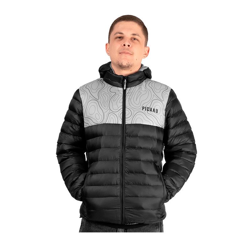 Jaqueta Puffer Pichau P, Cinza, PG-JPF-PGREY
