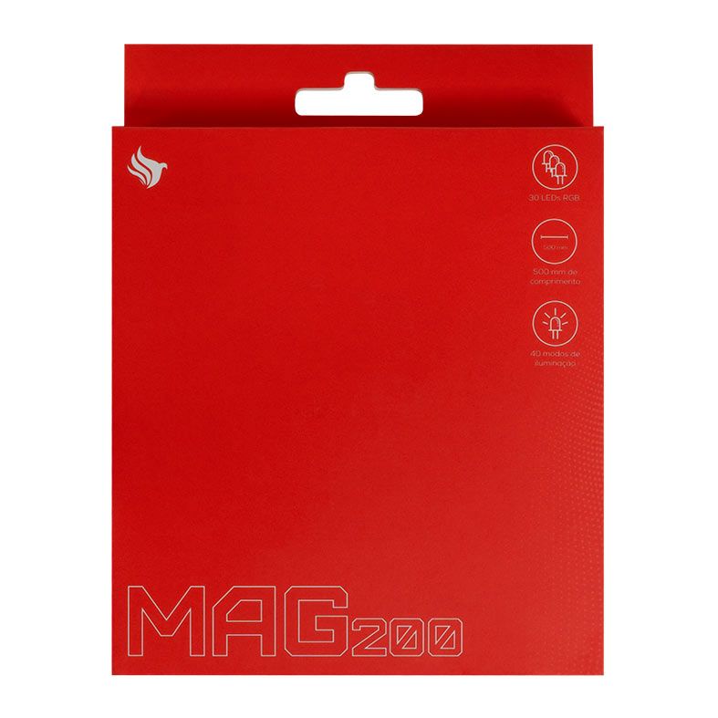 Fita de LED Pichau MAG 200, ARGB, 500mm, Com Controladora, PG-MAG200-ARGB