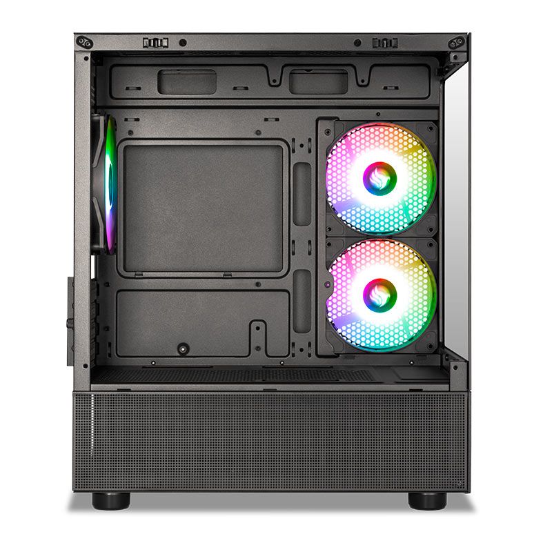 Gabinete Gamer Pichau Magpie 4, Rainbow, Mid-Tower, Lateral de Vidro, Com 3 Fans, Preto, PG-MAG4-BK3F