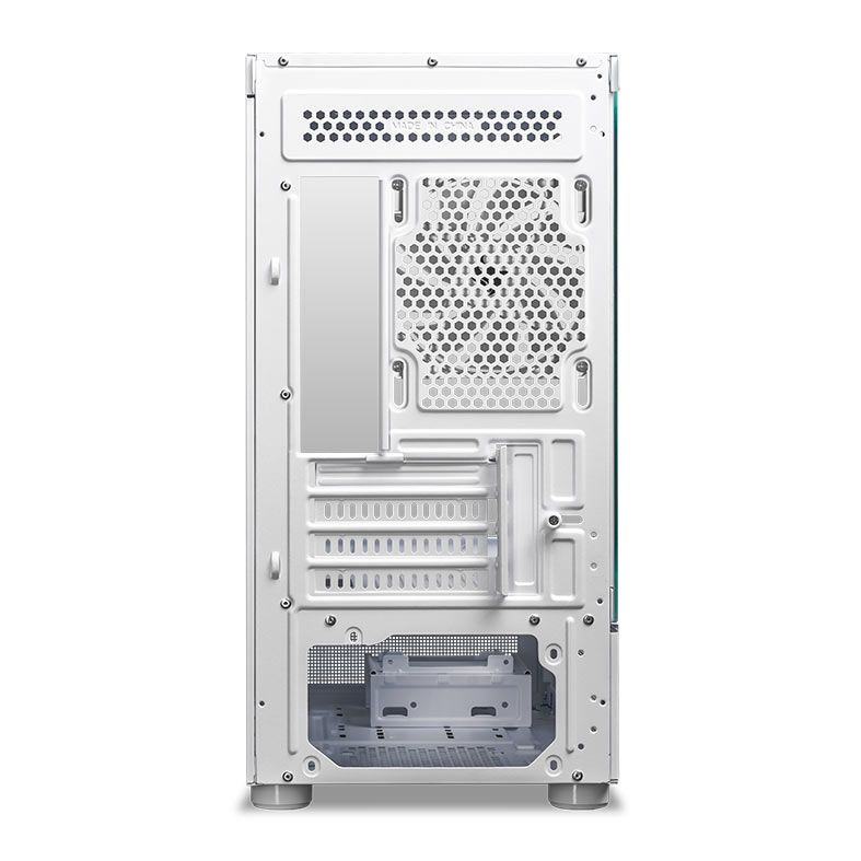 Gabinete Gamer Pichau Magpie 4, Rainbow, Mid-Tower, Lateral de Vidro, Com 3 Fans, Branco, PG-MAG4-WH3F