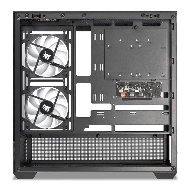 Gabinete Gamer Pichau Magpie 4X, ARGB, Mid-Tower, Lateral de Vidro, Com 3 Fans, Preto, PG-MAG4X-BK3F