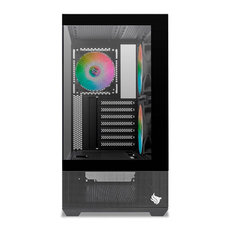 Gabinete Gamer Pichau Magpie 4X, ARGB, Mid-Tower, Lateral de Vidro, Com 3 Fans, Preto, PG-MAG4X-BK3F