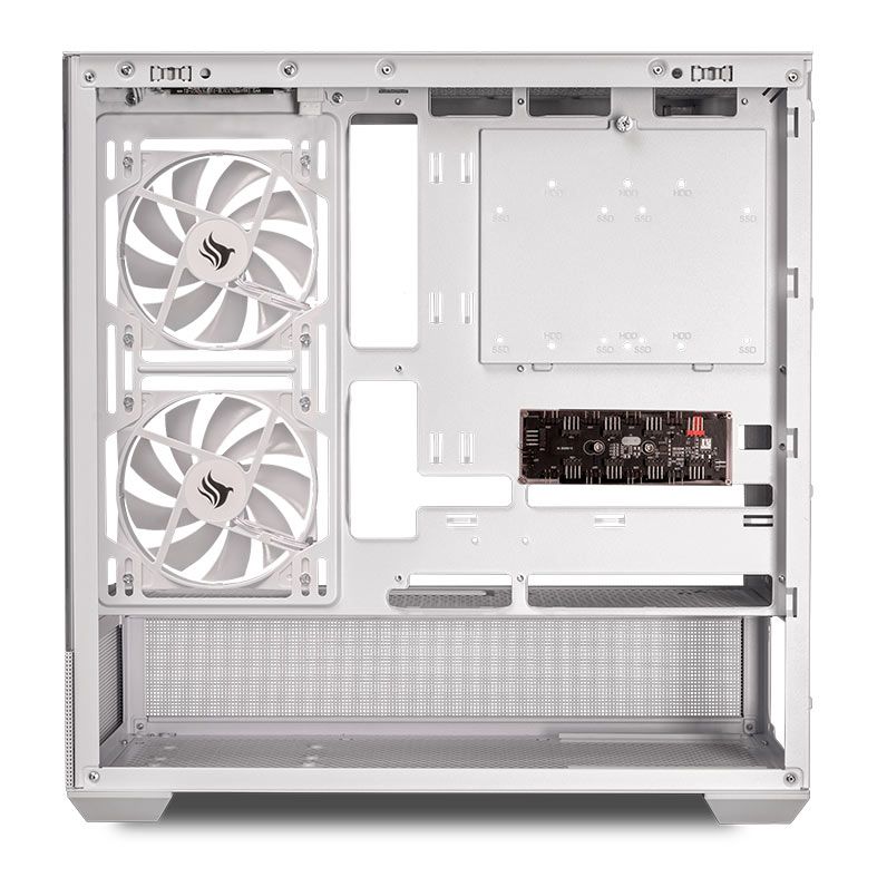 Gabinete Gamer Pichau Magpie 4X, ARGB, Mid-Tower, Lateral de Vidro, Com 3 Fans, Branco, PG-MAG4X-WH3F
