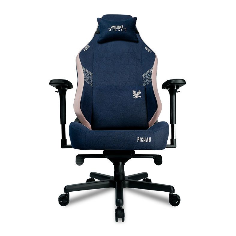 Cadeira Gamer Pichau Nova Assassins Creed Mirage, Espuma Moldada, Braco 4D, Silk Blue, PG-NOV-ASC