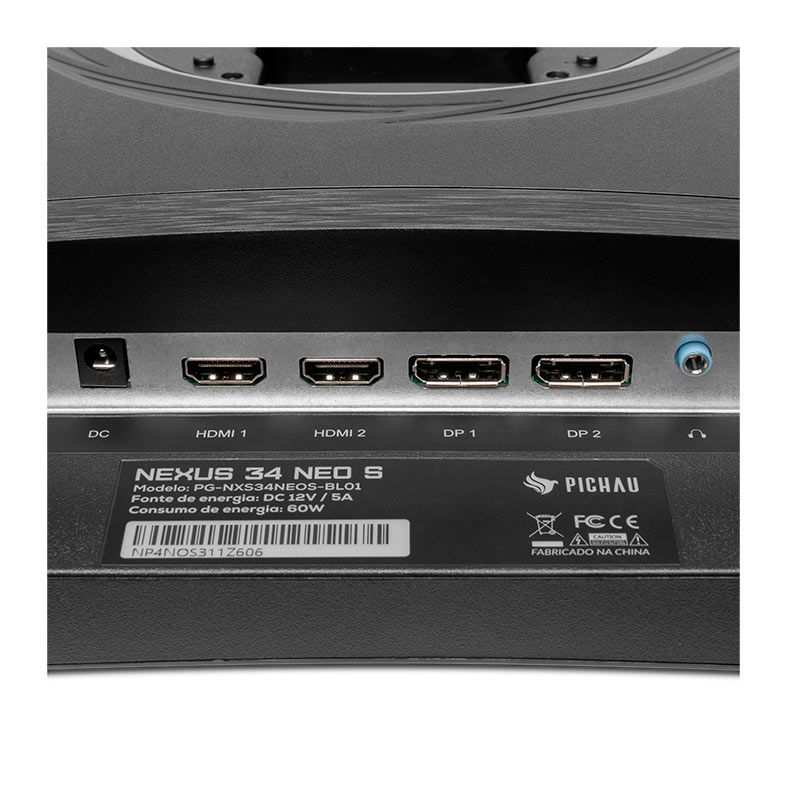 Monitor Gamer Pichau Nexus 34 Neo S, 34 Pol, VA, Ultrawide, Curvo, WQHD, 1ms, 165Hz, HDMI/DP, PG-NXS34NEOS-BL01