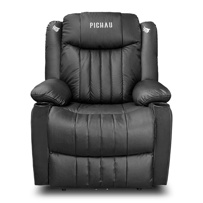 Poltrona Eletrica Reclinavel Pichau Oblivion, Suede e Corino Anti-Arranhao, Preto, PG-OBL-BK01