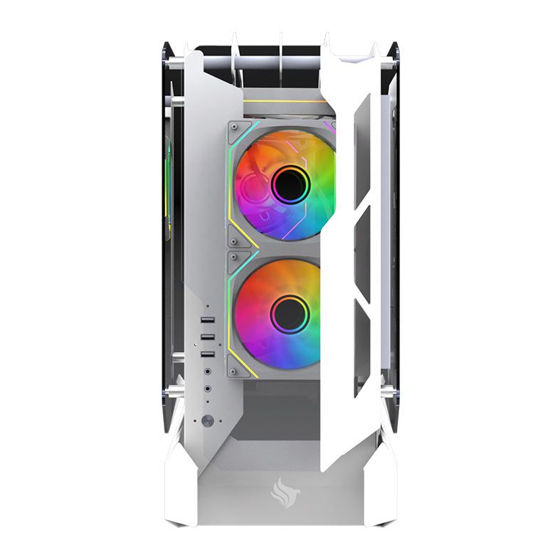 PRE VENDA - Gabinete Gamer Pichau Odysseus, RGB, Mid-Tower, Lateral de Vidro, Com 3 Fans, Branco, PG-ODY-WH3F