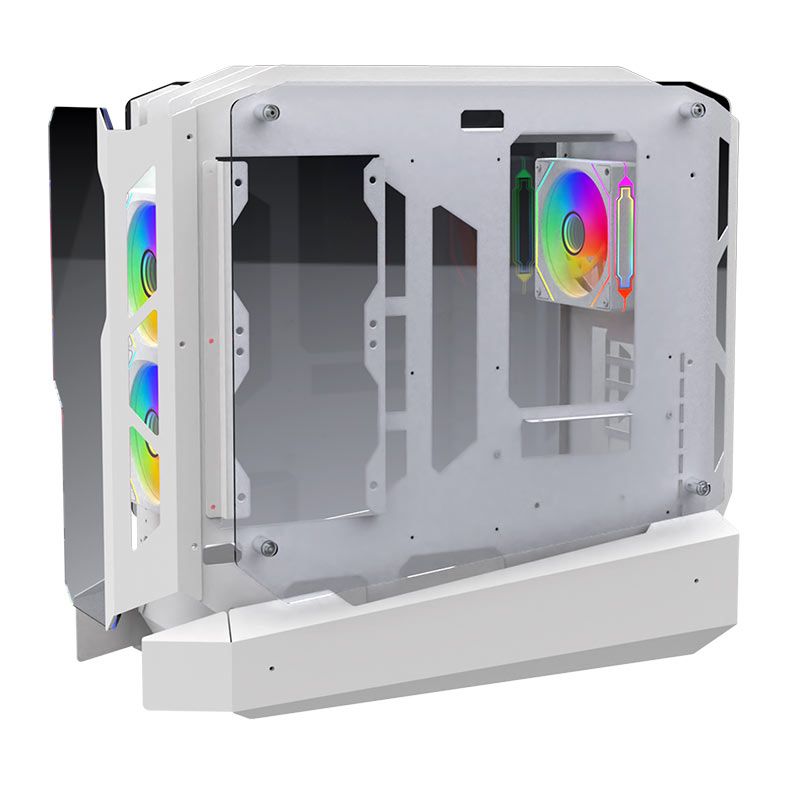 PRE VENDA - Gabinete Gamer Pichau Odysseus, RGB, Mid-Tower, Lateral de Vidro, Com 3 Fans, Branco, PG-ODY-WH3F