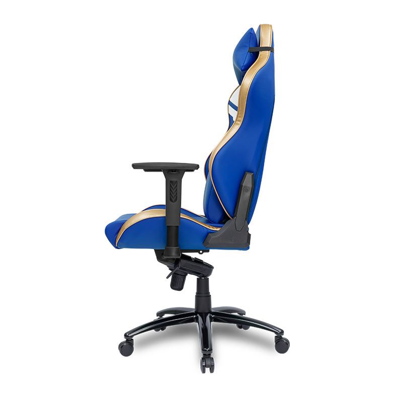 Cadeira Gamer Pichau Omega, Azul e Dourada, PG-OMG-BLU01