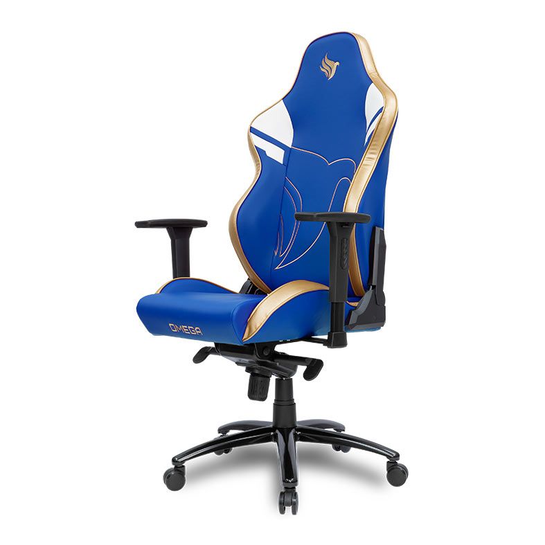 Cadeira Gamer Pichau Omega, Azul e Dourada, PG-OMG-BLU01