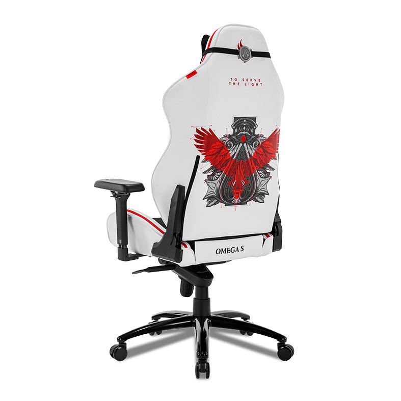 Cadeira Gamer Pichau Omega S Assassins Creed Legacy, Braco 4D, Preto e Vermelho, PG-OMGS-ASC