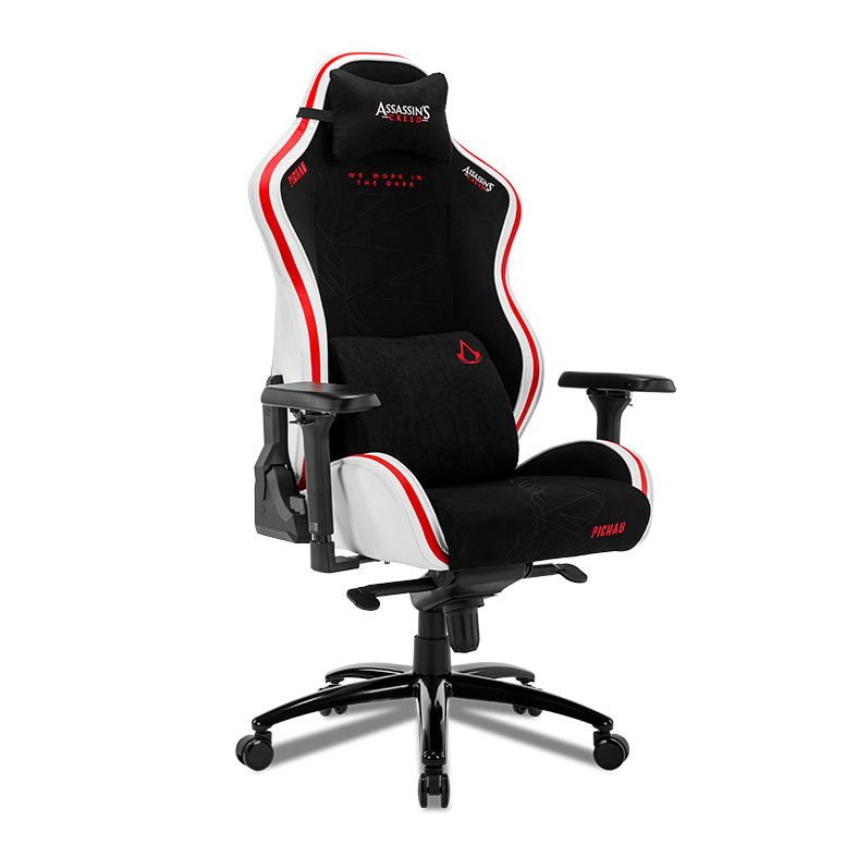 Cadeira Gamer Pichau Omega S Assassins Creed Legacy, Braco 4D, Preto e Vermelho, PG-OMGS-ASC