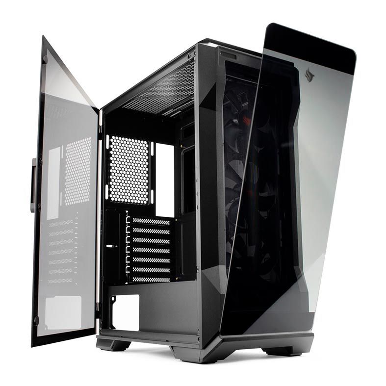 Gabinete Gamer Pichau Pouter 3 Lateral De Vidro Preto, PG-P03-BK