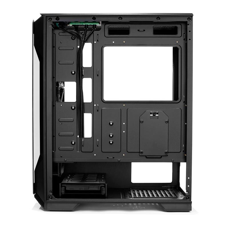 Gabinete Gamer Pichau Pouter 3 Lateral De Vidro Preto, PG-P03-BK