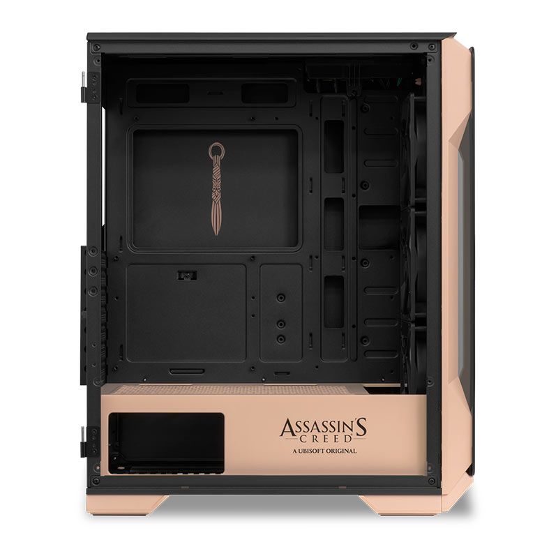 Gabinete Gamer Pichau Pouter 3 Assassin's Creed Mirage, RGB, Mid-Tower, Lateral de Vidro, Com 3 Fans, PG-P03-MRG