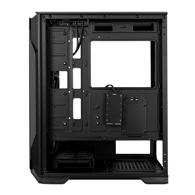 Gabinete Gamer Pichau Pouter 3 RGB AMD EX SE, Mid-Tower, Lateral de Vidro, Com 3 Fans, Preto, PG-P03AM-XSE