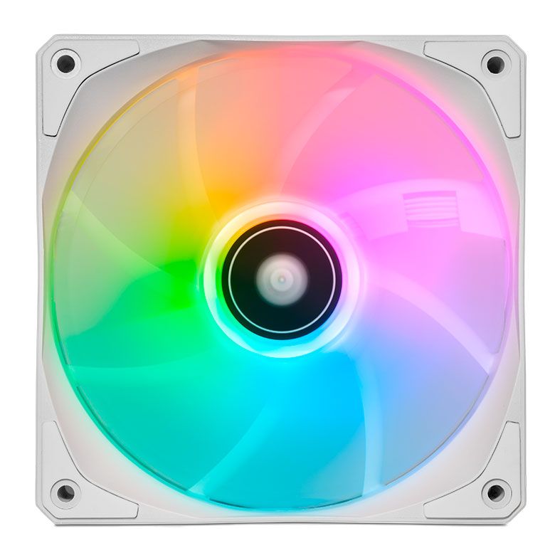 Ventoinha Pichau Feather P1, RGB, 120mm, Branca, PG-P1RGB-WH1