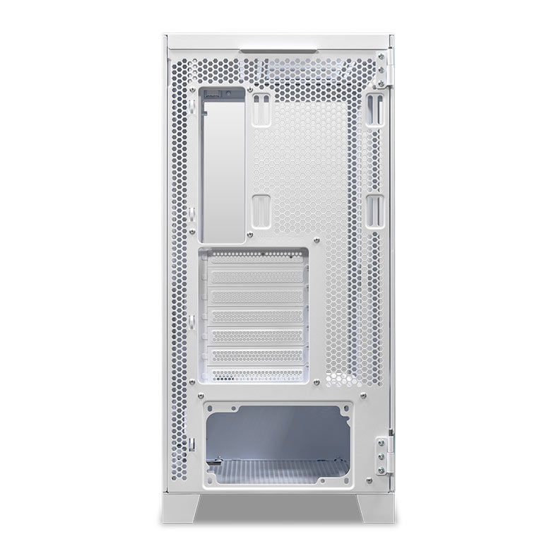 Gabinete Gamer Pichau Pouter 4, RGB, Lateral e Frontal De Vidro, Com 3 Fans, Branco, PG-PO4-WH-3F