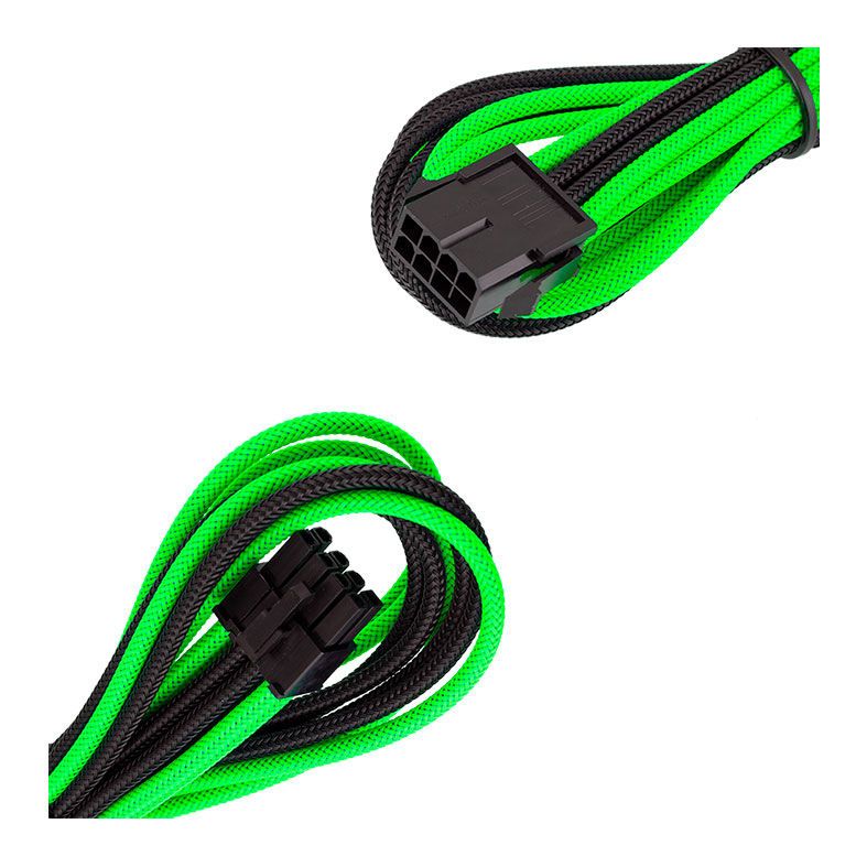 Kit Cabo Sleeved Pichau Gaming Preto/Verde (8P + 2x6+2P + 24P), PG-SCK-VERDE