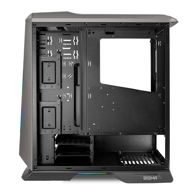 Gabinete Gamer Pichau Sigma, Mid-Tower, RGB, Lateral de Vidro, Cinza e Preto, PG-SIGMA-01