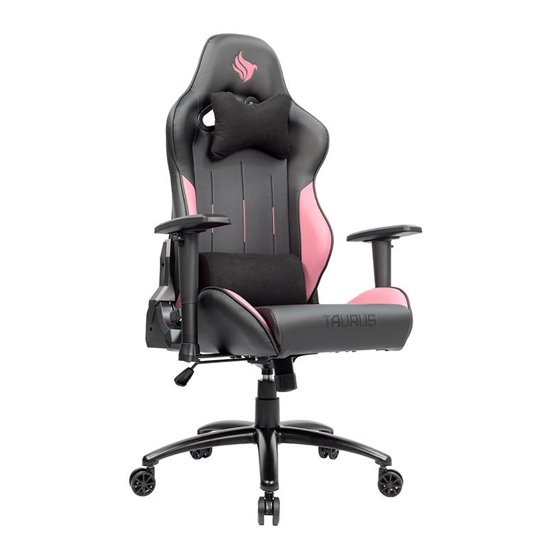 Cadeira Gamer Pichau Taurus, Preta e Rosa, PG-TAU-PNK01