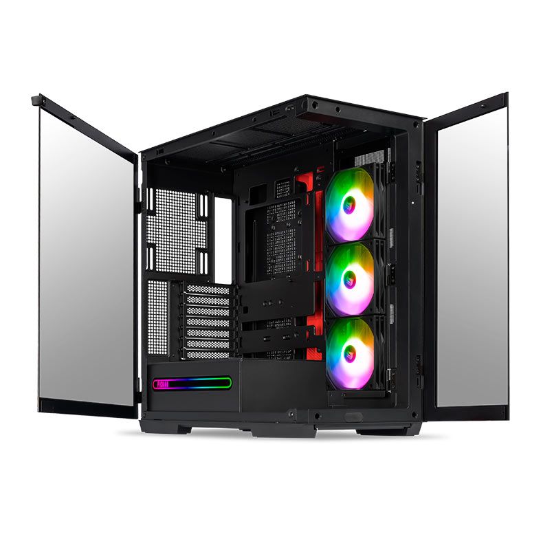 Gabinete Gamer Pichau Voyager One, ARGB, Full-Tower, Lateral de Vidro, Com 3 Fans e 2 frontais, Preto, PG-VY1-BK-3F