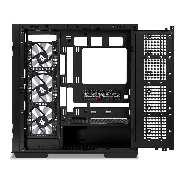 Gabinete Gamer Pichau Voyager One, ARGB, Full-Tower, Lateral de Vidro, Com 3 Fans e 2 frontais, Preto, PG-VY1-BK-3F
