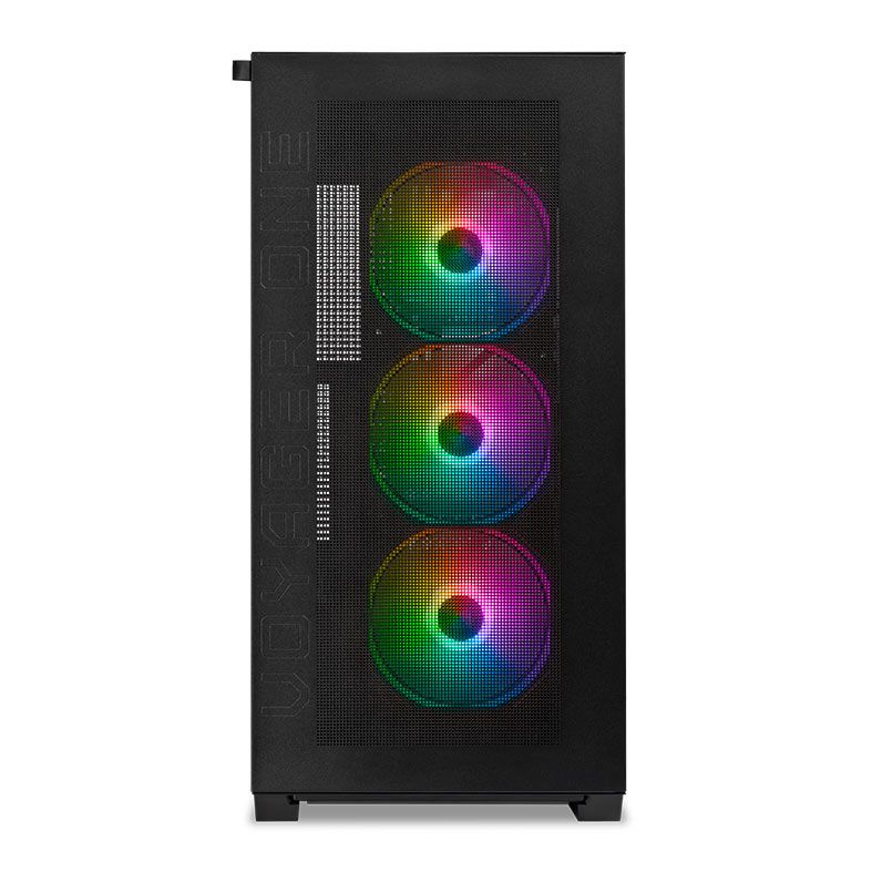 Gabinete Gamer Pichau Voyager One, ARGB, Full-Tower, Lateral de Vidro, Com 3 Fans e 2 frontais, Preto, PG-VY1-BK-3F