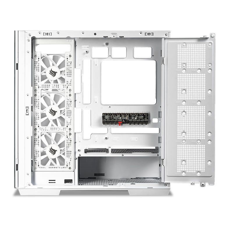 Gabinete Gamer Pichau Voyager One, ARGB, Full-Tower, Lateral de Vidro, Com 3 Fans e 2 frontais, Branco, PG-VY1-WH-3F