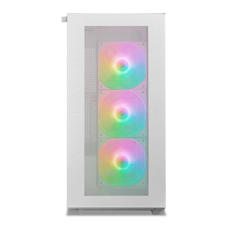 Gabinete Gamer Pichau Voyager One, ARGB, Full-Tower, Lateral de Vidro, Com 3 Fans e 2 frontais, Branco, PG-VY1-WH-3F