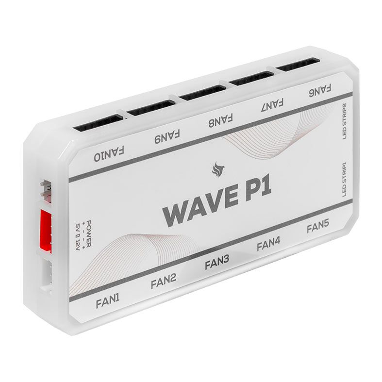 Kit Ventoinhas Pichau Wave P1, ARGB, 3x120mm + Controladora, Branco, PG-WARGB-WH01