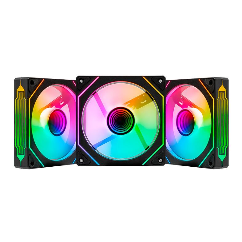 Kit Ventoinhas Pichau Wave P1, ARGB, 3x120mm, Preto, PG-WPRGB-BK01