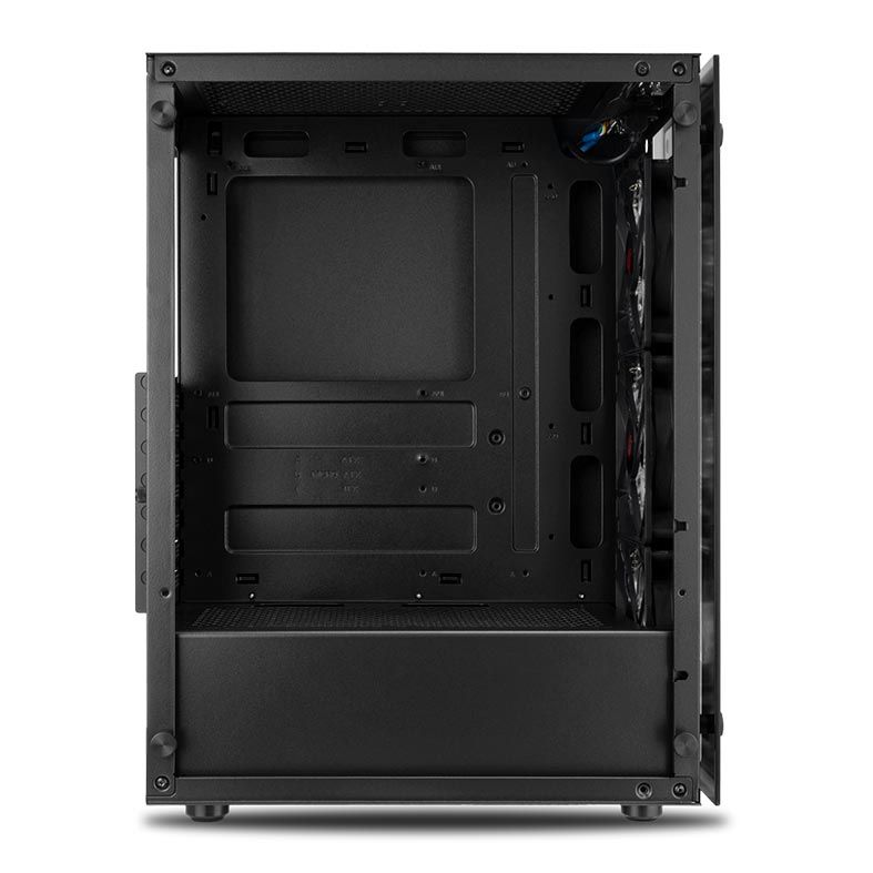 Gabinete Gamer Pichau Magpie III Led Vermelho Lateral/Frontal Vidro, PGMA-03-RED