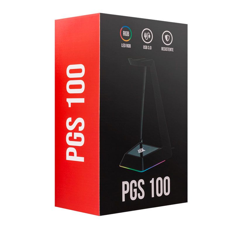 Suporte para Headset Pichau PGS 100 RGB HUB USB3.0, PGS-100-RGB