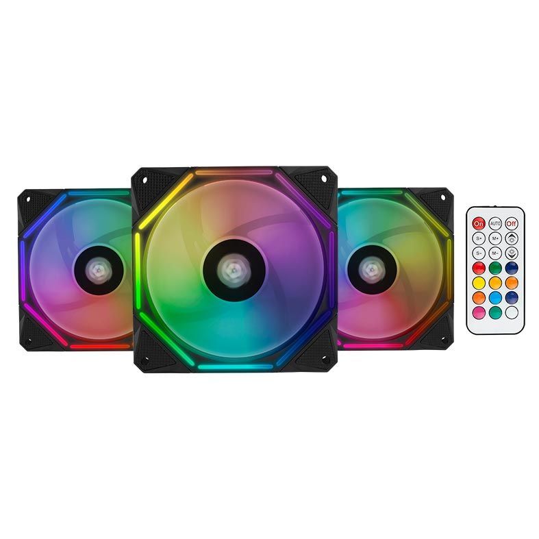 Pichau Kit Upgrade, Gabinete Pichau Gamer Frillback X, Kit Ventoinhas Wave RGB 3x + Controladora