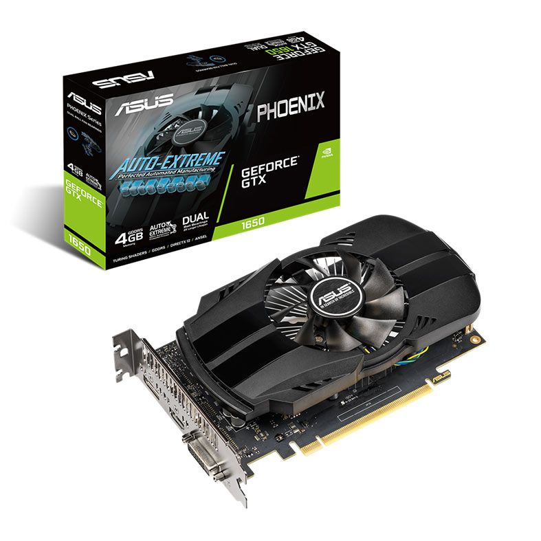 Placa de Video Asus GeForce GTX 1650 Phoenix, 4GB, GDDR5, 128-bit, PH-GTX1650-4G