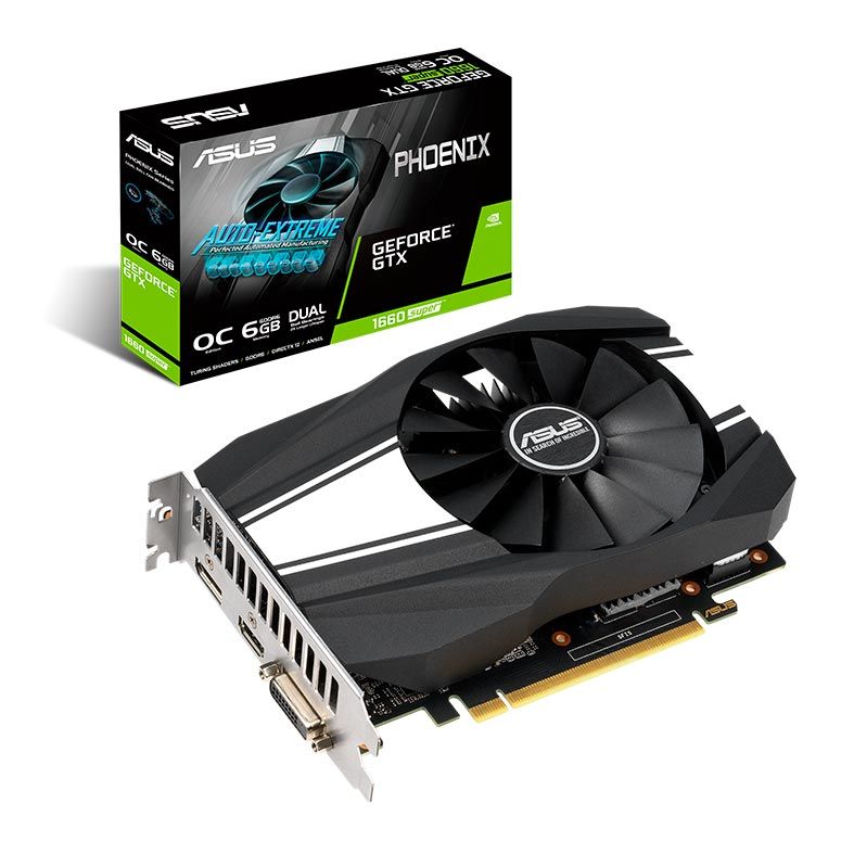 Placa de Video Asus GeForce GTX 1660 Super Phoenix OC, 6GB, GDDR6, 192-bit, PH-GTX1660S-O6G-NAC