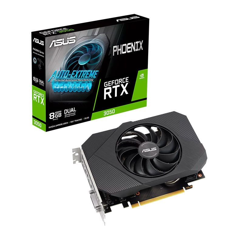 Placa de Video Asus GeForce RTX 3050 Phoenix V2, 8GB, GDDR6, 128-bit, PH-RTX3050-8G-V2