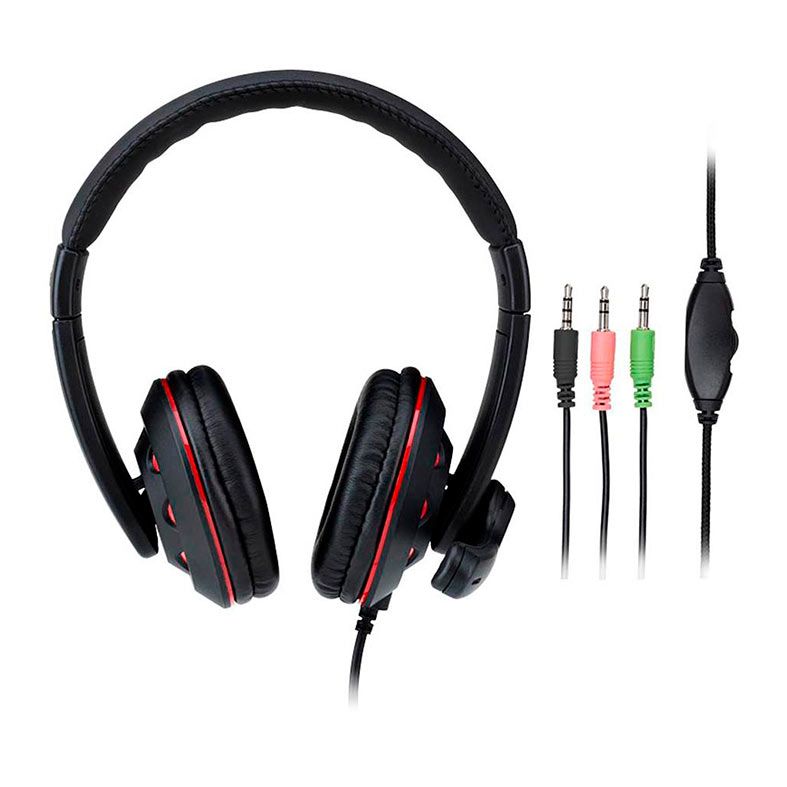 Headset Gamer Multi PH335, Som Stereo, Drivers 40mm, Preto/Vermelho, PH335
