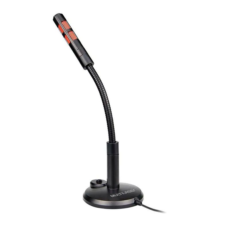 Microfone Multi, P2, Flexivel, Preto, PH375