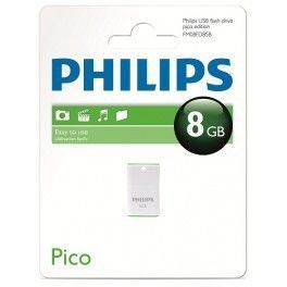 Pendrive Philips Pico 8GB, USB2.0 Verde - BOX