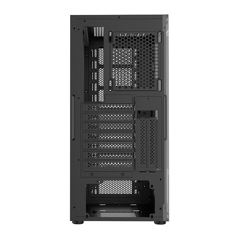 Gabinete Gamer Alseye Pinwheel Mesh, Mid-Tower, Lateral de Vidro, Preto, PINWHEEL-B