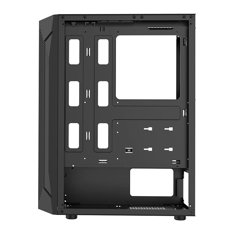 Gabinete Gamer Alseye Pinwheel Mesh, Mid-Tower, Lateral de Vidro, Preto, PINWHEEL-B