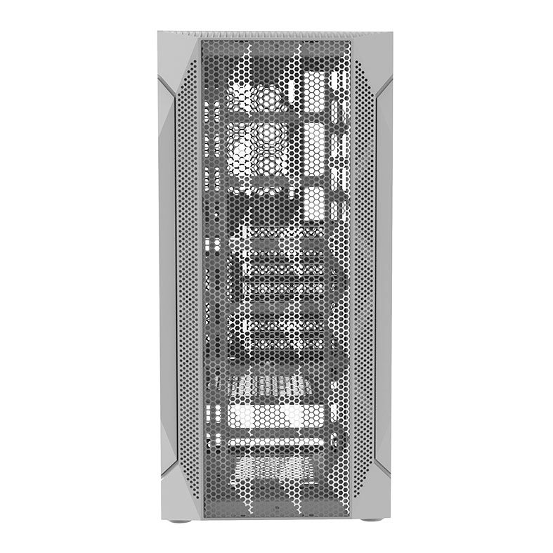 Gabinete Gamer Alseye Pinwheel Mesh, Mid-Tower, Lateral de Vidro, Branco, PINWHEEL-W