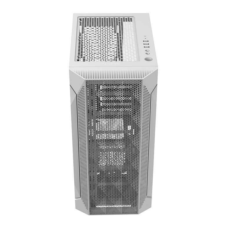 Gabinete Gamer Alseye Pinwheel Mesh, Mid-Tower, Lateral de Vidro, Branco, PINWHEEL-W