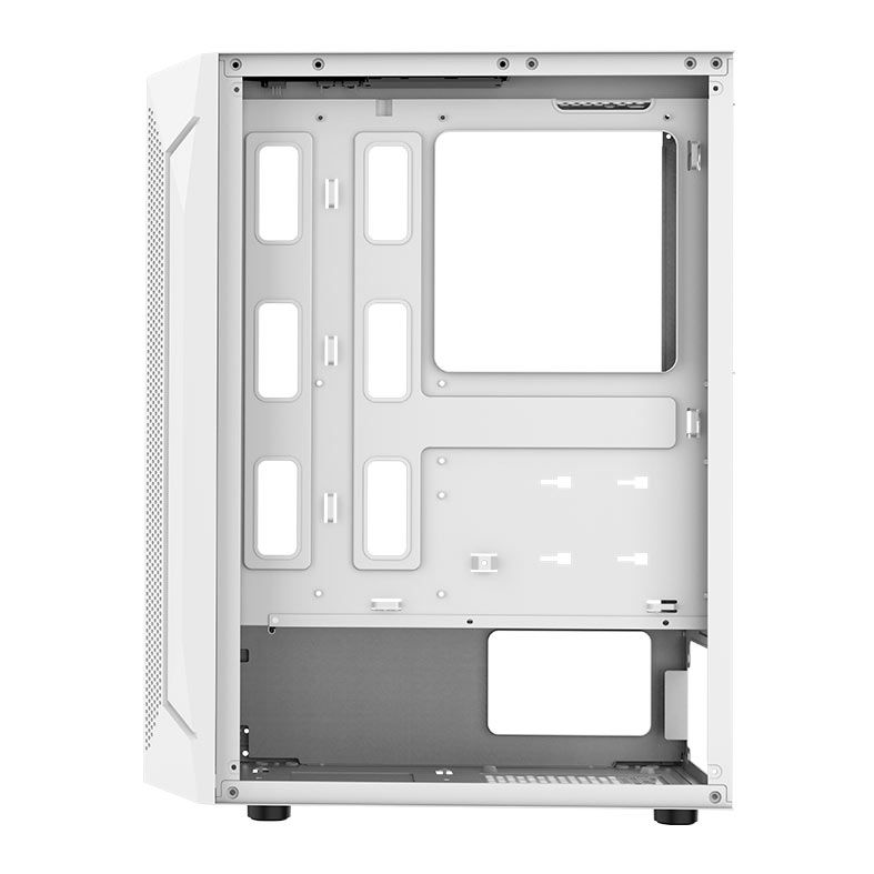 Gabinete Gamer Alseye Pinwheel Mesh, Mid-Tower, Lateral de Vidro, Branco, PINWHEEL-W