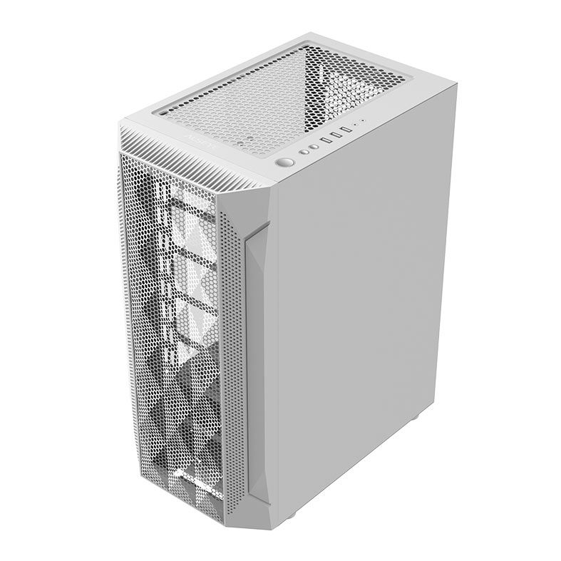 Gabinete Gamer Alseye Pinwheel Mesh, Mid-Tower, Lateral de Vidro, Branco, PINWHEEL-W