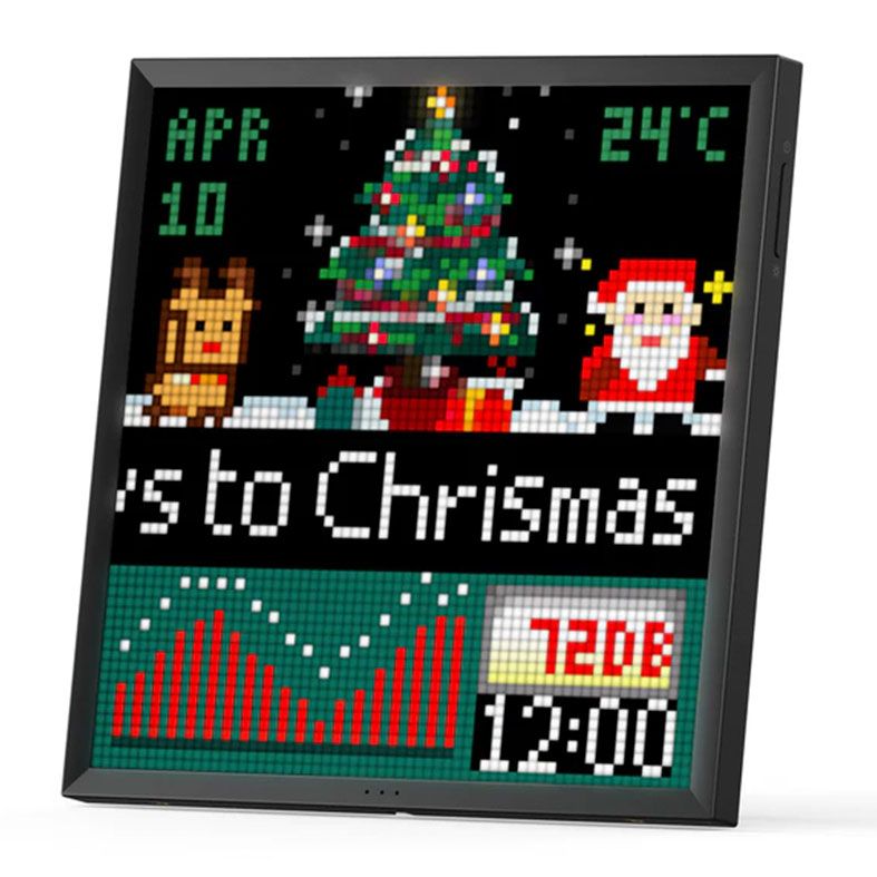 Display de Pixel Art Divoom Pixoo 64, Painel Led 64x64, Wifi, Preto, PIXOO-64-BLACK