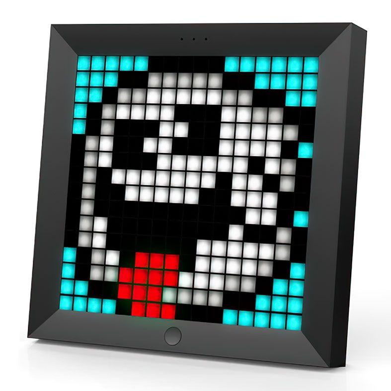 Display de Pixel Art Divoom Pixoo, Painel Led 16x16, Bluetooth, Preto, PIXOO-BLACK